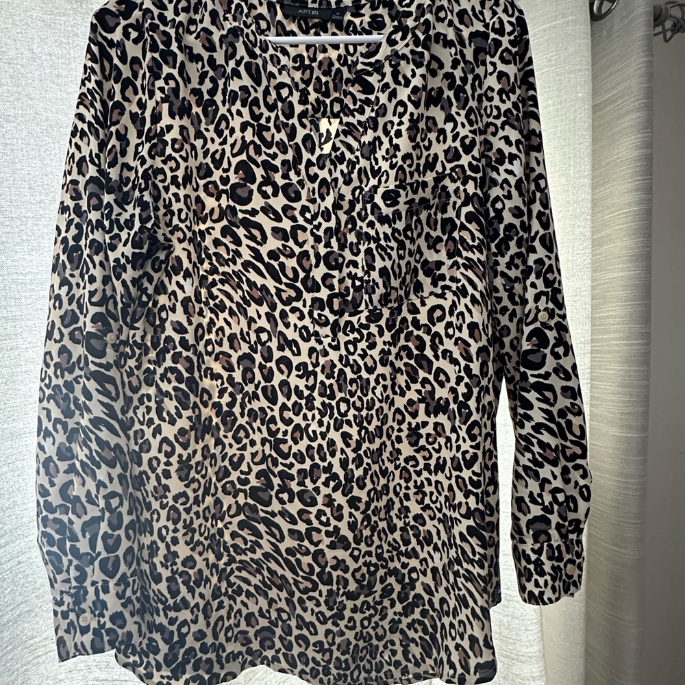 Apt. 9 Leopard Print Blouse